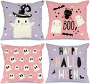 Halloween Ghost Pillowcase Set for Home Sofa, Pink Purple 45x45 - Ljojo Brand