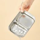 Ljojo 304 Stainless Steel Dinner Plate - Large Capacity, Durable, for Kids & Students