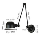 Ljojo LED Wall Lamp Loft Retro Adjustable Wall Lights for Bedroom Reading Lamps