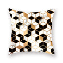 Ljojo Luxury Gold Black Geometric Marble Stripe Pillowcase