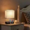 Ljojo 3-Way Dimmable Touch Control Desk Lamp with USB Charging and Phone Stands