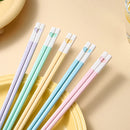 Ljojo Love Alloy Chopsticks Set - Non-Slip, Healthy, Korean Style, 5 Pairs