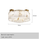 Gold Stone Ceiling Lamp Luxury Marble Lighting Copper Bedroom Decor by Ljojo