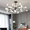 Ljojo Luxury Firefly Chandeliers: Modern Petal LED Pendant Lights for Home Indoor Lighting