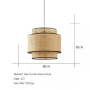 Ljojo Vintage Japanese Pendant Lamp Hemp Rope Chandelier Stylish Lighting Kitchen Living Roomudosundo