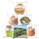 Hedgehog Print Pillow Cover for Home Sofa Decor - Ljojo
