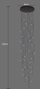 Ljojo Minimalist Bedroom Headboard Pendant Light with Adjustable Multiple Headlights