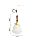 Ljojo Milky Glass LED Pendant Light: Nordic Home Decor with Copper Socket