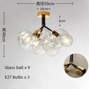 Ljojo Bubble Ceiling Lamp with Transparent Glass Ball E27 Bulb for Living Room Bedroom