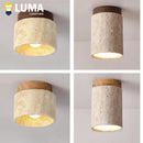 Yellow Travertine Hotel Lobby Ceiling Light Creative Cream Style Balcony Deco Lamp by Ljojo