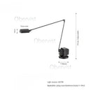 Adjustable Swing Arm Floor Lamp LED Reading Modern Italian Design for Living Room by Ljojo