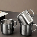 Ljojo 300ml Stainless Steel Coffee Cup with Handle and Scale
