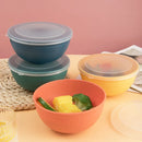 Ljojo 4pcs Bowl Set with Lid & Bento Box for Camping, Picnic, Kitchen Essentials