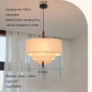 Nordic Minimalist Wabi Sabi Fabric Chandelier Soft Glow Pendant Light for Living Room by Ljojo