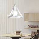 Iron Triangle Pendant Lamp by Ljojo: Modern Wrought Metal Chandelier for Kitchen & Restaurant