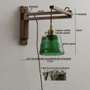 Ljojo LED Wood Glass Wall Lamp Modern Nordic Style for Home Decor