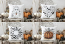 Cute Ghost & Spider Webs Pillow Cover by Ljojo - Perfect for Sofa, Bedroom, Car