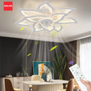 Ljojo Luxury Lotus Ceiling Fan Light 6-speed Remote Control Bedroom Fan