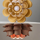 Ljojo Modern Wooden Petals Chandelier Light for Stylish Japanese Restaurant Decor