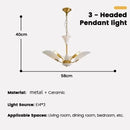 Japanese Style Cream Ceramic Chandelier for Restaurant and Bedroom Decor - Ljojo