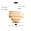 Nordic Minimalist Wabi Sabi Fabric Pendant Light Chandelier for Living Dining Room Bedroom by Ljojo