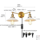 Ljojo 2-Light LED Wall Sconce with Pull Chain Switch for Coffee Bar, Bedroom, Bathroom