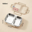 Ljojo Stainless Steel Lunch Box with Compartments - Large Capacity Bento Box