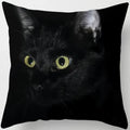 Ljojo  Black Cat Pillowcase  Decorative Square Cushion Cover 45*45cm