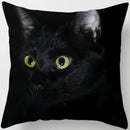 Ljojo  Black Cat Pillowcase  Decorative Square Cushion Cover 45*45cm