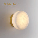 Ljojo Marble Round LED Wall Sconce - Modern Nordic Living Room Bedroom Decor