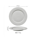 Ljojo Matte Ceramic Steak Plate Dessert Pasta Serving Dish Circular Flat Tableware