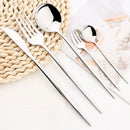 Ljojo 30-Piece Silver Stainless Steel Cutlery Set for Party Kitchen