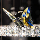 Light Luxury Crystal Butterfly Pendant Living Room Lamp Designer Tea Room Dining Bedroom - Ljojo