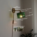 Ljojo LED Copper Glass Wall Light Fixture Retro Style Mirror Bar Lamp