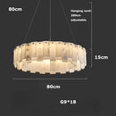 Ljojo Luxury Marble LED Chandelier for Dining Room