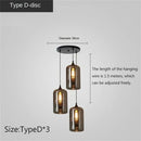 Modern Smoky Gray Glass Chandelier for Dining Kitchen Living Room Ljojo Nordic Pendant Light