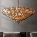 Luxury Amber Glass LED Ceiling Chandelier for Living Room Dining by Ljojo