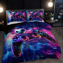 Ljojo 3D Basketball Controller Quilt Cover Set with 2 Pillowcases, High-definition Printing