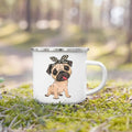 French Bulldog Print Enamel Mug by Ljojo - Dog Lover's Gift & Coffee Cup