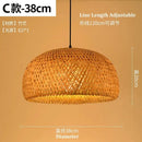 Bamboo Hand Weaving Pendant Light 40 80cm LED Chandelier Fixture for Home Bedroom Decor by Ljojo
