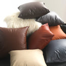 Ljojo 45x45cm Pu Leather Cushion Covers for Home Decor