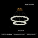 Luxury LED Chandelier Ice Circle Pendant Light Modern Home Decor Living Room Fixture by Ljojo