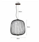 American Birdcage Villa Metal LED Pendant Light for Home Decor Chandelier by Ljojo