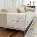 Ljojo Modern Armrest Pad With Storage Layer for Sofa, All Seasons, Khaki Gray