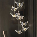 Crystal Butterfly Pendant LED Lamp for Bedroom Decor by Ljojo - Elegant Indoor Lighting Fixtures