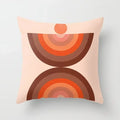 Ljojo Minimal Line Abstract Sun Pattern Plush Pillow Case