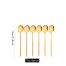 Ljojo Matte Gold Tableware Cutlery Set Stainless Steel Flatware Kitchen Dinner