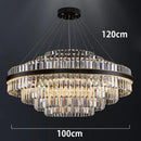 Ljojo Luxury Crystal Chandelier: Elegant Dining Room Pendant Lamp for Indoor Lighting