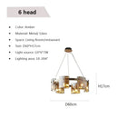 Modern Glass Chandelier LED Pendant Light for Dining Room by Ljojo