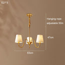 Ljojo Medieval Living Room Copper Chandelier Retro Dining Room Luxury Pendant Lighting